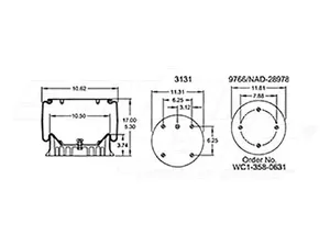Dayton Parts 352-9206 Air Spring - Rolling Lobe