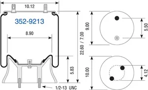 Dayton Parts 352-9213 Air Spring - Rolling Lobe