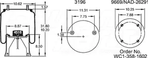 Dayton Parts 352-9264 Air Spring - Rolling Lobe
