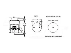 Dayton Parts 352-9293 Air Spring - Rolling Lobe
