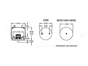 Dayton Parts 352-9294 Air Spring - Rolling Lobe