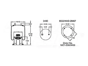 Dayton Parts 352-9320 Air Spring - Rolling Lobe
