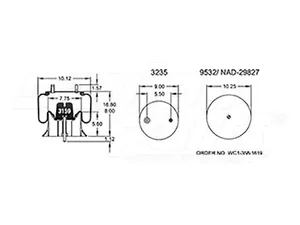 Dayton Parts 352-9325 Air Spring - Rolling Lobe