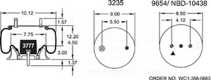 Dayton Parts 352-9334 Air Spring - Rolling Lobe