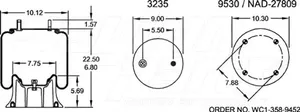 Dayton Parts 352-9342 Air Spring - Rolling Lobe