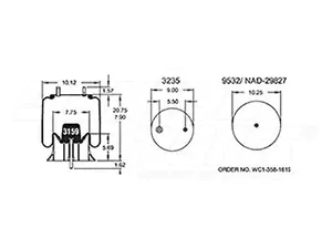 Dayton Parts 352-9362 Air Spring - Rolling Lobe