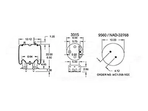 Dayton Parts 352-9371 Air Spring - Rolling Lobe