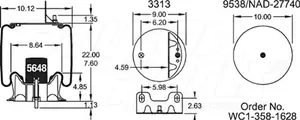 Dayton Parts 352-9373 Air Spring - Rolling Lobe