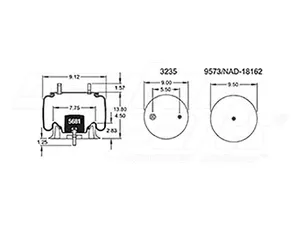 Dayton Parts 352-9387 Air Spring - Rolling Lobe