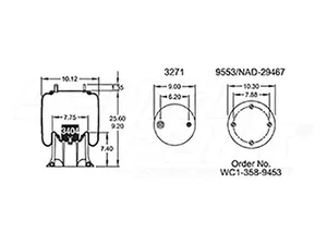 Dayton Parts 352-9394 Air Spring - Rolling Lobe