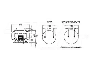 Dayton Parts 352-9448 Air Spring - Rolling Lobe