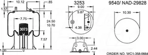 Dayton Parts 352-9473 Air Spring - Rolling Lobe