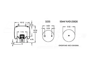Dayton Parts 352-9484 Air Spring - Rolling Lobe