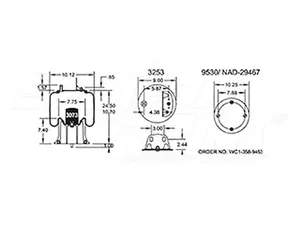 Dayton Parts 352-9504 Air Spring - Rolling Lobe