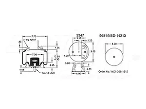 Dayton Parts 352-9586 Air Spring - Rolling Lobe