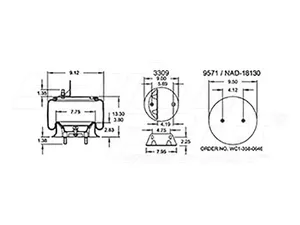 Dayton Parts 352-9616 Air Spring - Rolling Lobe