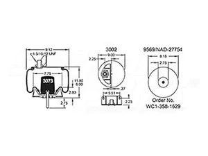 Dayton Parts 352-9625 Air Spring - Rolling Lobe