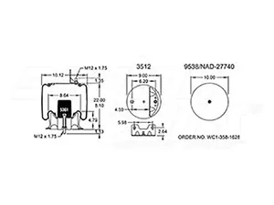 Dayton Parts 352-9656 Air Spring - Rolling Lobe