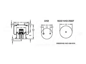 Dayton Parts 352-9697 Air Spring - Rolling Lobe