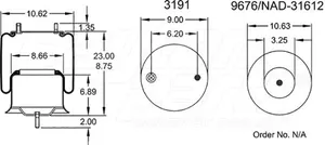 Dayton Parts 352-9782 Air Spring - Rolling Lobe