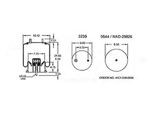 Dayton Parts 352-9921 Air Spring - Rolling Lobe