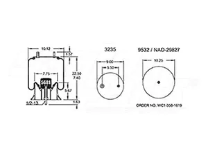 Dayton Parts 352-9923 Air Spring - Rolling Lobe