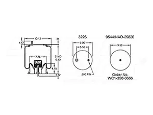 Dayton Parts 352-9936 Air Spring - Rolling Lobe