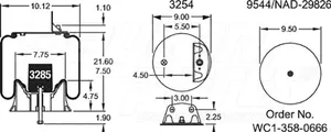 Dayton Parts 352-9947 Air Spring - Rolling Lobe