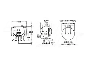 Dayton Parts 352-9966 Air Spring - Rolling Lobe