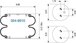 Dayton Parts 354-6910 Suspension - Convoluted Air Spring