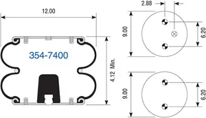 Dayton Parts 354-7400 Suspension - Convoluted Air Spring — 6