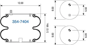 Dayton Parts 354-7404 Suspension - Convoluted Air Spring