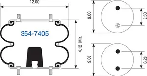Dayton Parts 354-7405 Suspension - Convoluted Air Spring