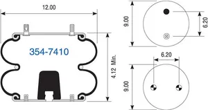 Dayton Parts 354-7410 Suspension - Convoluted Air Spring