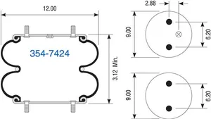 Dayton Parts 354-7424 Suspension - Convoluted Air Spring
