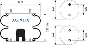 Dayton Parts 354-7446 Suspension - Convoluted Air Spring