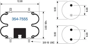 Dayton Parts 354-7555 Suspension - Convoluted Air Spring