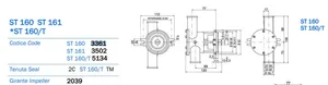 Volvo Penta Seawater Pump Replacement 31, 32, 42, 43 Series 3583095, 3583115 AN 3361 — 4