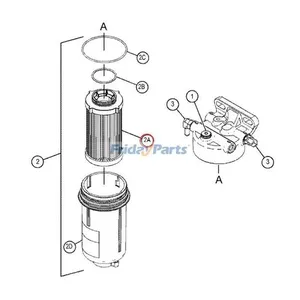 Fuel Water Separator 363-5819 for Caterpillar CAT Engine C1.7 C2.2 Excavator 305.5E2 304E2 305E2 307E2 308E2SR — 5