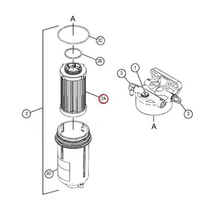 Fuel Water Separator 363-5819 for Caterpillar CAT Engine C1.7 C2.2 Excavator 305.5E2 304E2 305E2 307E2 308E2SR — 5