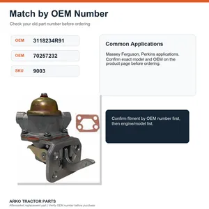 Massey Ferguson Perkins 4.236 Fuel Pump 3637300M91 — 3