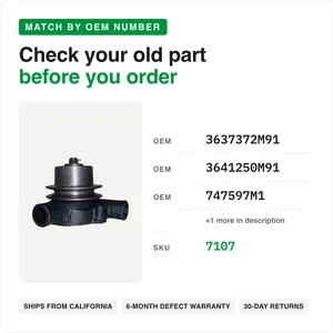 Perkins 4.203 Water Pump Massey Ferguson 3637372M91 — 4