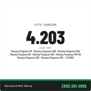 Perkins 4.203 Water Pump Massey Ferguson 3637372M91 — 3