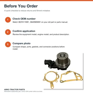Massey Ferguson Water Pump Tractors Perkins Diesel Engine 4.236 — 6