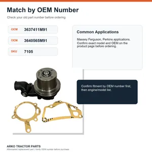 Massey Ferguson Water Pump Tractors Perkins Diesel Engine 4.236 — 4