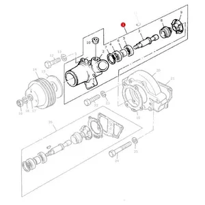 Massey Ferguson Water Pump OEM Cooling Unit 3641832M91 Replacement Kit — 7