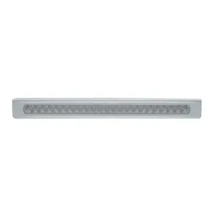 Stainless Light Bracket With 23 SMD LED 17-1/4" Light Bar & Bezel - Red LED/Clear Lens