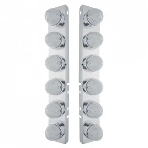 37465-UP SS FRONT AIR CLEANER BRACKET WITH 12X 19 LED BULLET STYLE LIGHTS…