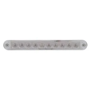 10 LED 6-1/2" Turn Signal Light Bar With Bezel - Amber LED/Clear Lens