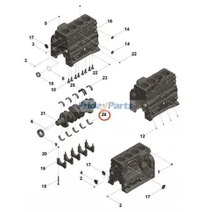 Standard Main Bearing Set 3802010 for Cummins Engine ISB 3.9 QSB 3.3 B4.5 ISX 5.9 QSL9 6.7N — 2